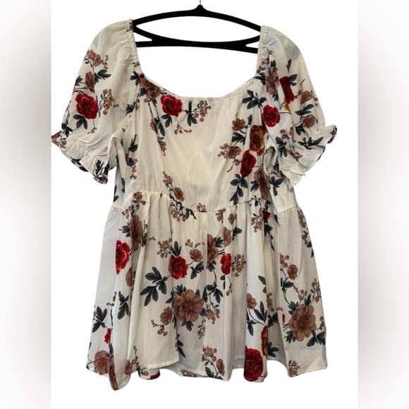BloomChic Puff Sleeve Floral Print Blouse - Picture 3 of 7
